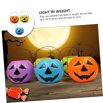 Amazon｜Luxshiny ハロウィン ミニ かぼちゃ キャンディ バケツ